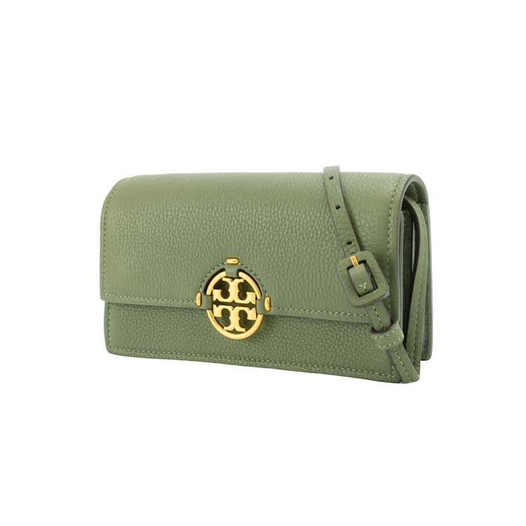 

TORY BURCH Кошелёк из тиснёной кожи Miller Сумка через плечо Сумка кроссбоди женская пальмовый лист зелёный