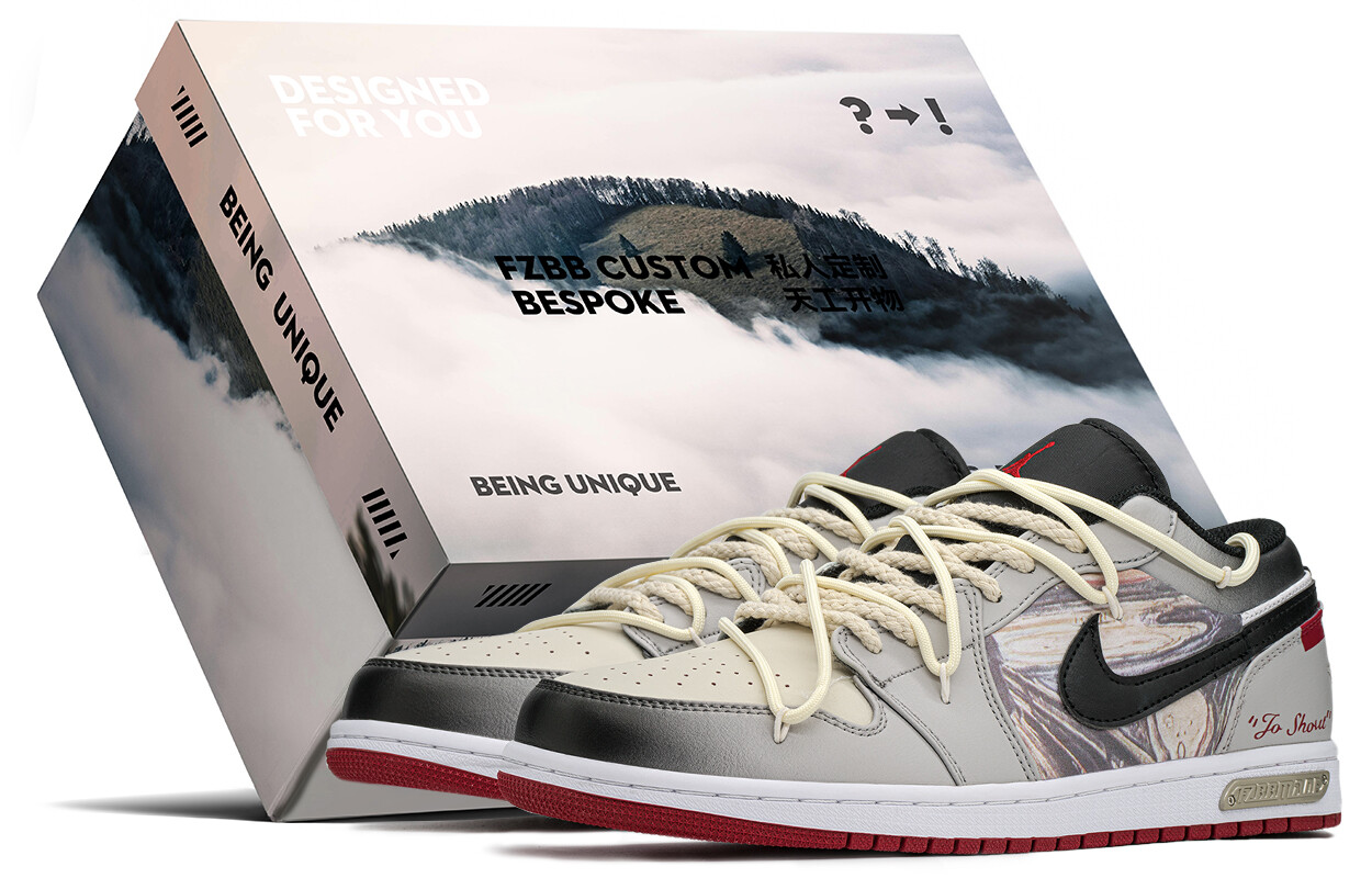 

Кроссовки Air Jordan 1 Vintage Basketball Shoes Men Low-top Black/grey, черный/серый