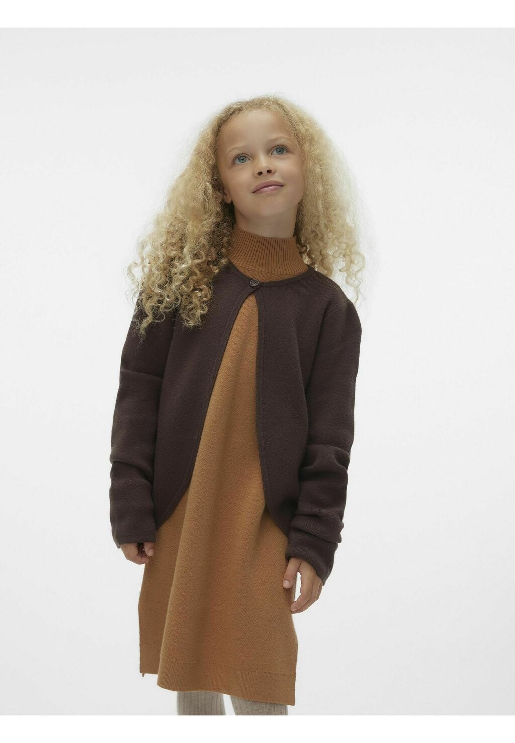 Свитер Kenya Ls Flat VERO MODA Girl, цвет chocolate brown — фото 2