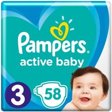 

Подгузники Active Baby, размер 3 - 58 шт Pampers
