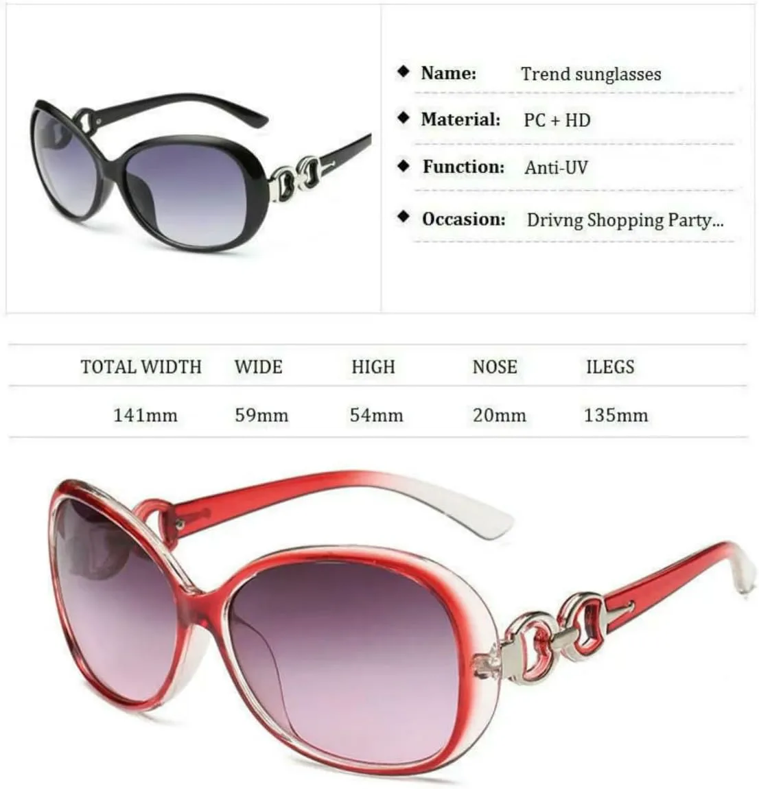 

Классические квадратные солнцезащитные очки, винтажные женские солнцезащитные очки, поляризованные очки с защитой от УФ-излучения UV400 DMMWCX, Noble Black