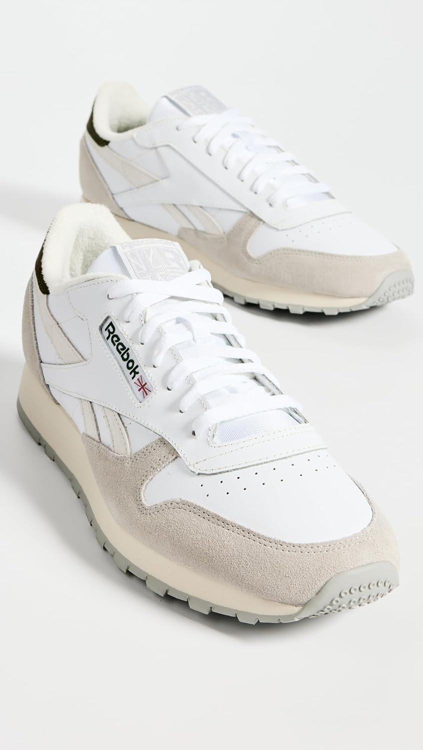 Мужские винтажные кроссовки Reebok Classic Leather 1983, белый/серый/стальной — фото 4
