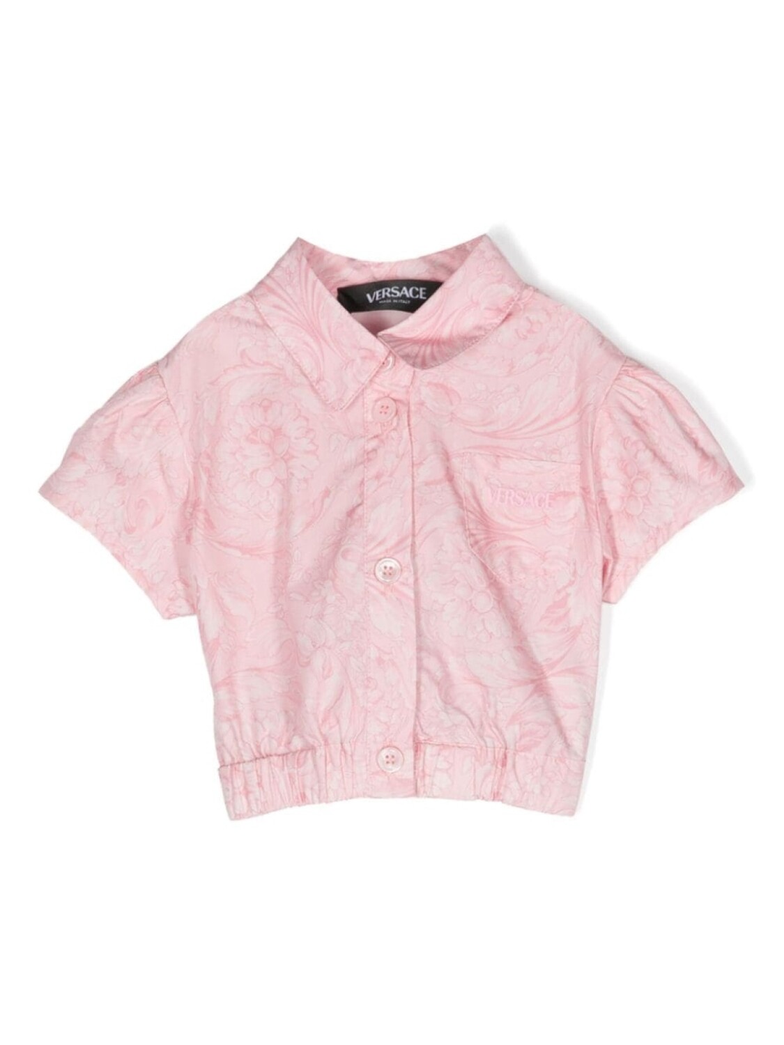 

Versace Kids блуза на пуговицах, розовый