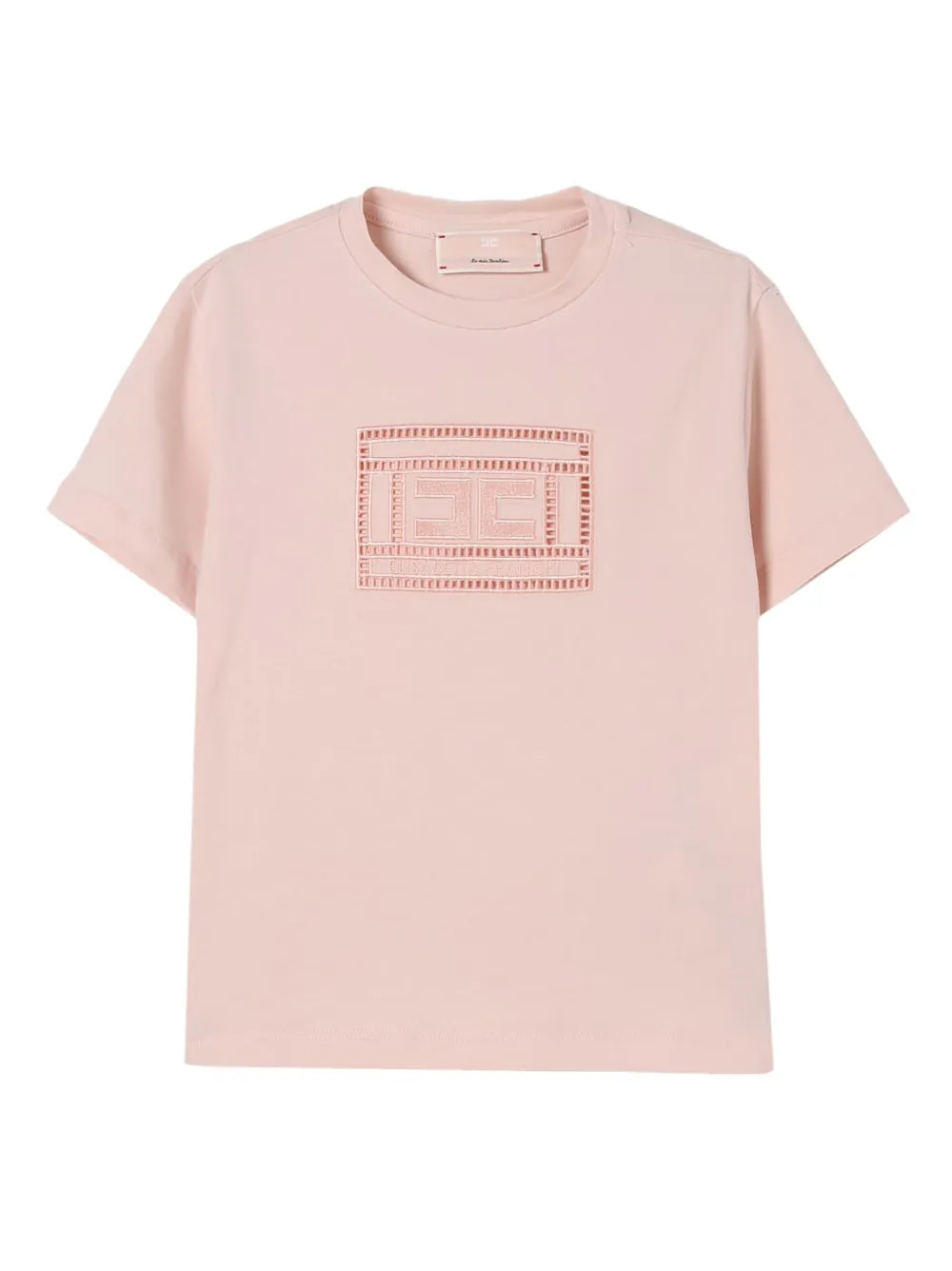 

Футболка с вышитым логотипом Elisabetta Franchi Kids, розовый