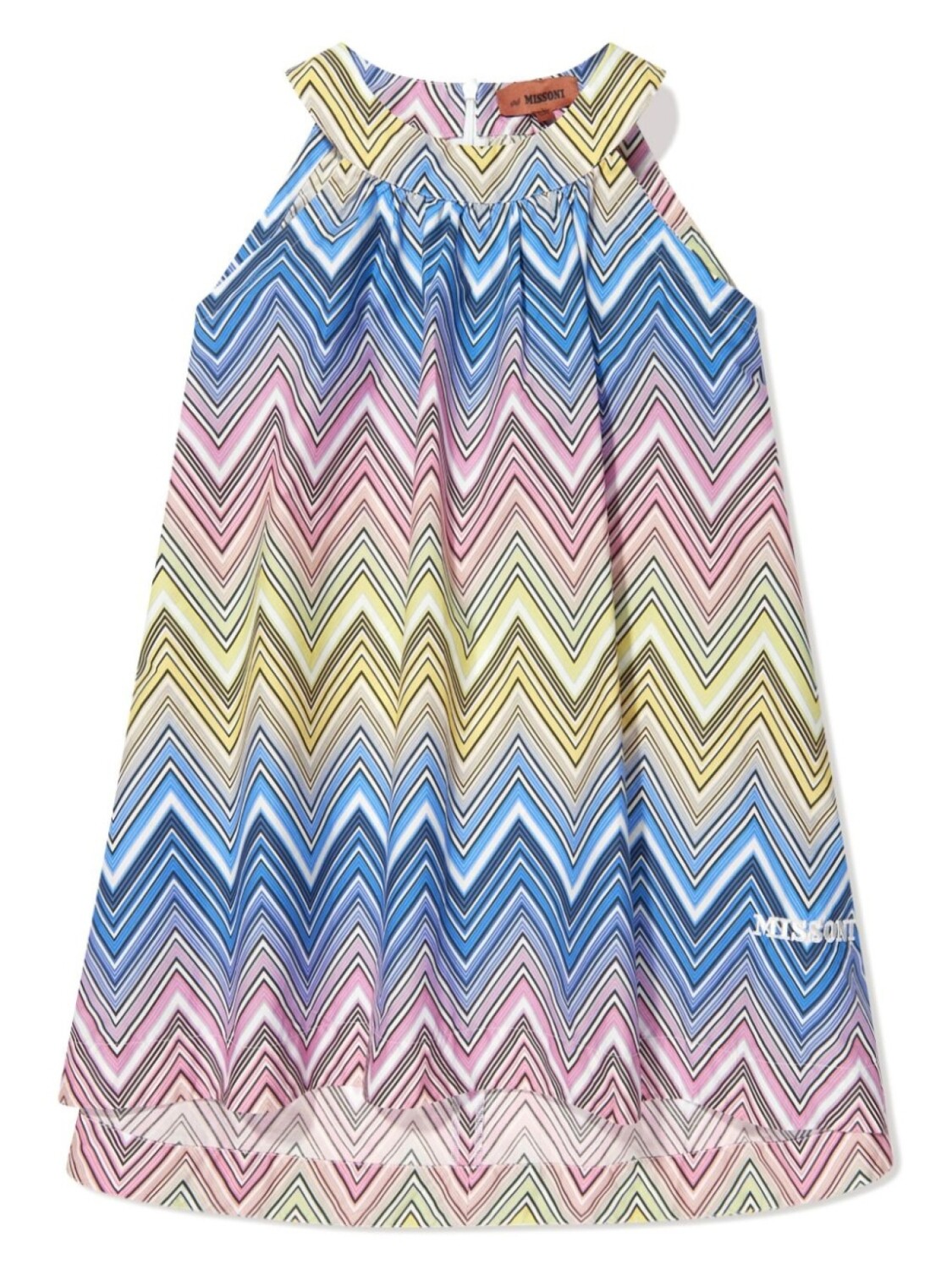

Missoni Kids шеврон хлопковое платье, синий