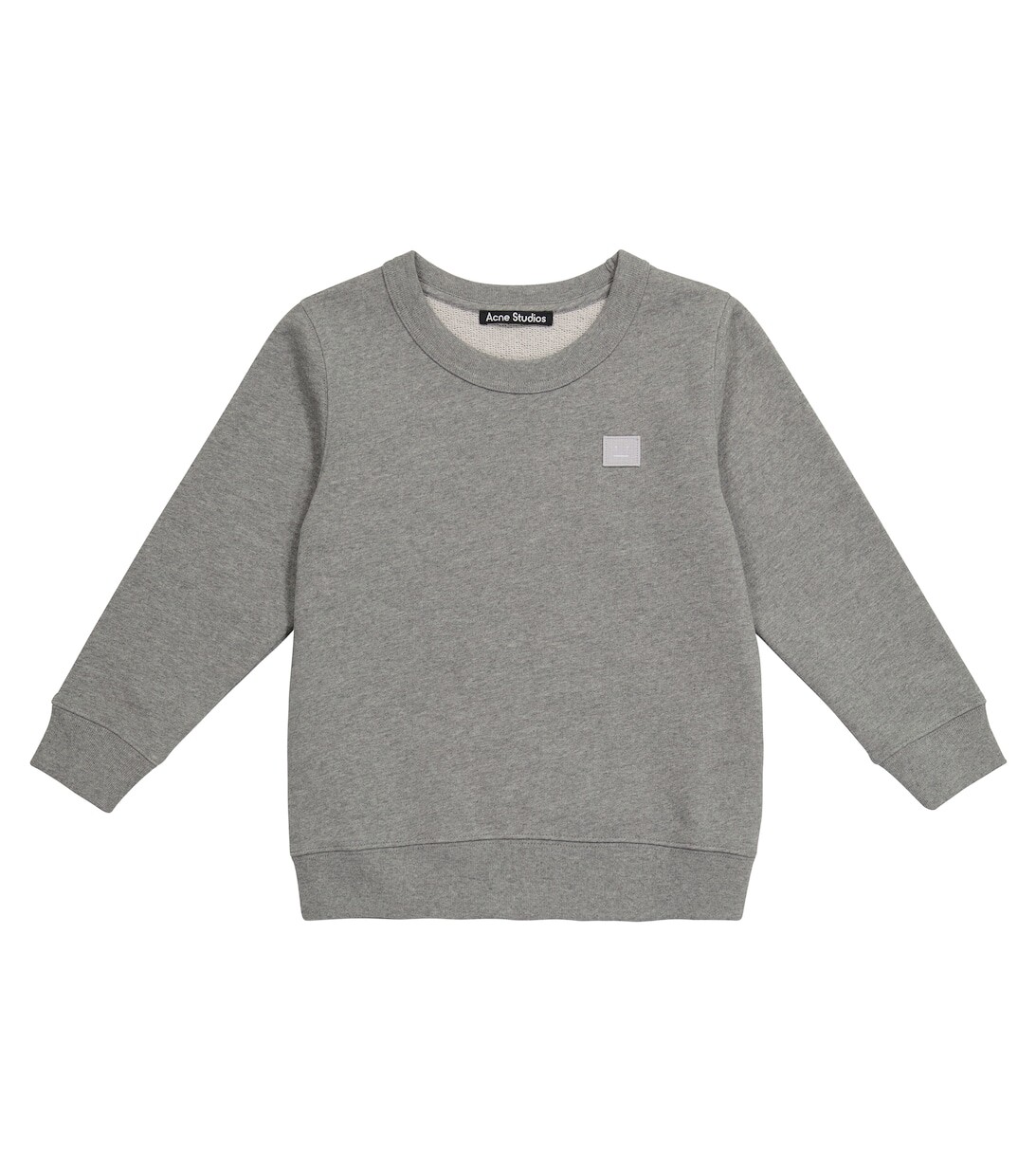 

Толстовка Mini Fairview Face из хлопка Acne Studios, серый