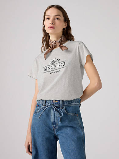 

Графическая футболка с квадратным принтом Levi's, цвет Heather Grey - White