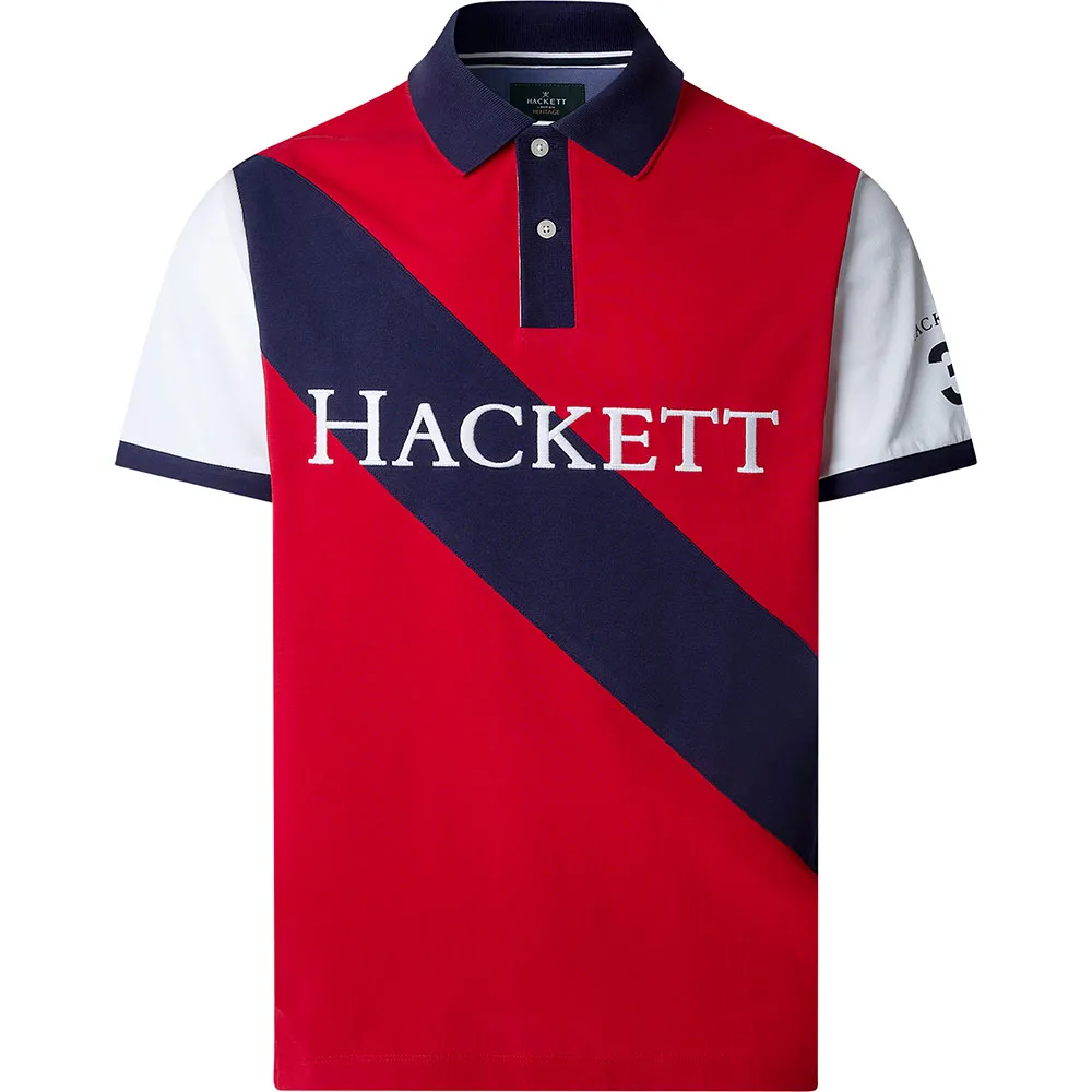 

Поло с коротким рукавом Hackett Heritage NBR Sash, красный