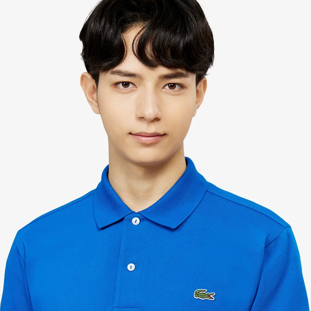 Футболка-поло Lacoste French Regular Fit мужская, хлопок 100%, синий — фото 2
