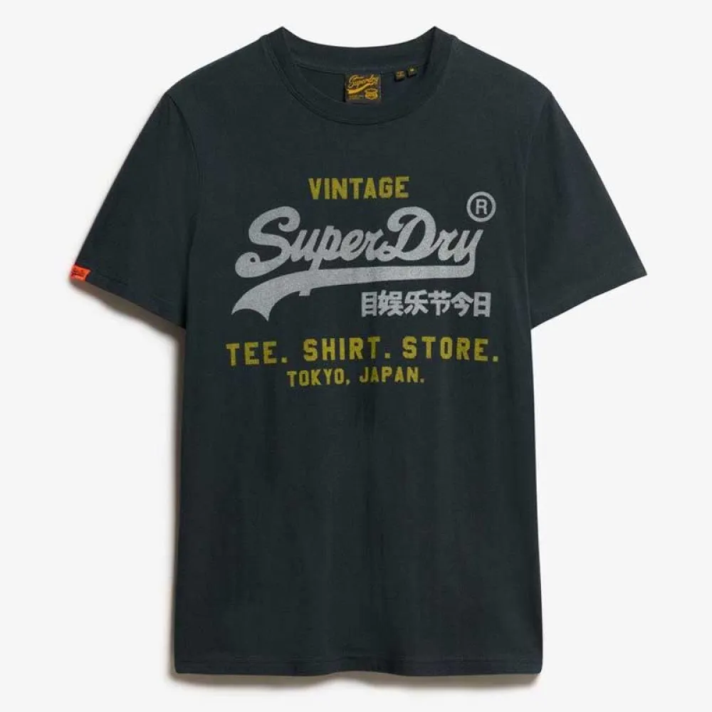 Футболка с коротким рукавом Superdry Vl Heritage Relaxed, синий — фото 3