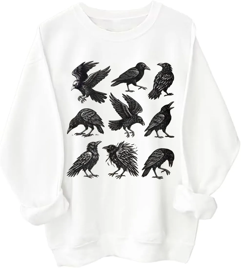 

Толстовка с готическим принтом ворон BTGRL