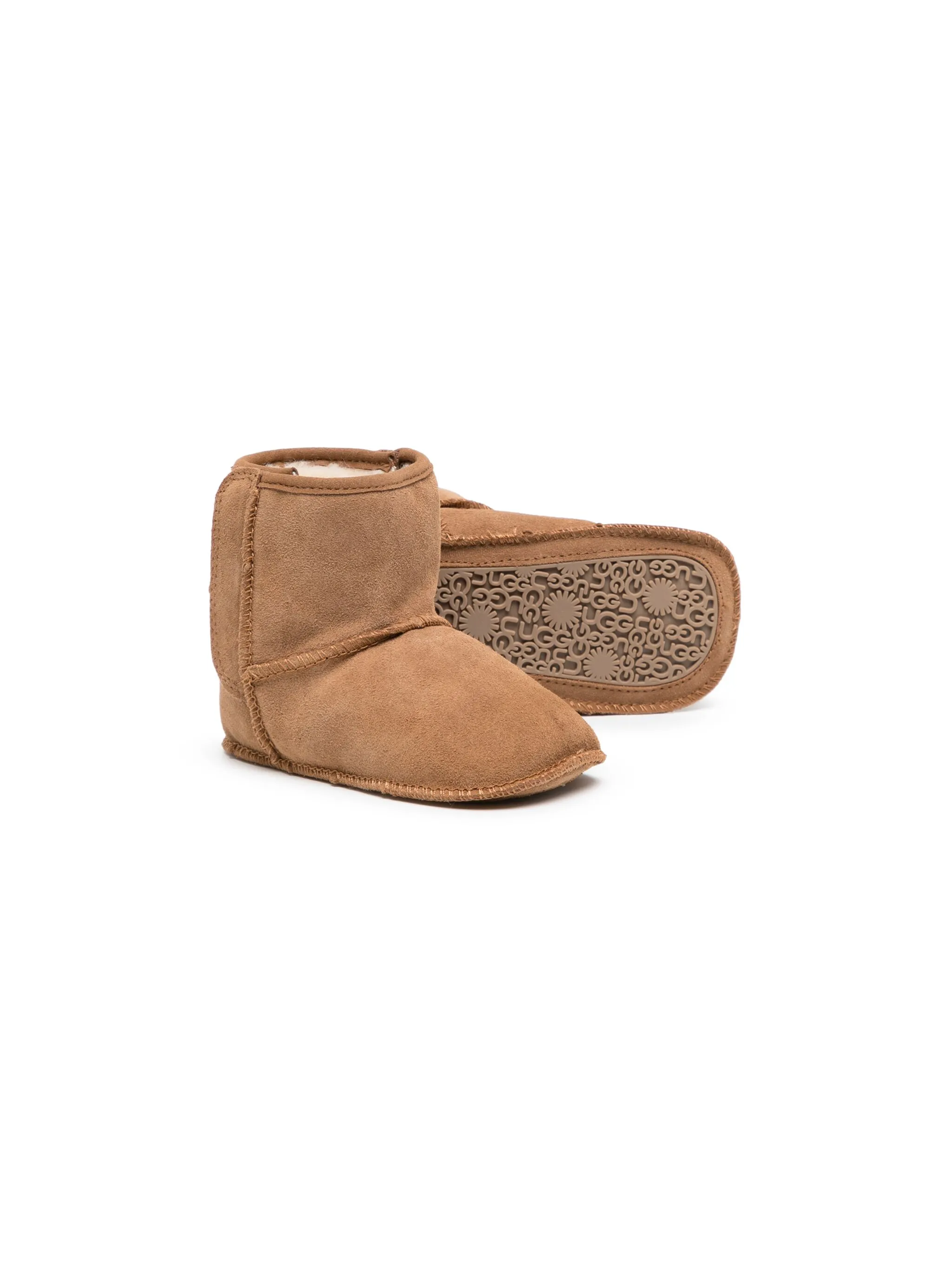 Пинетки Baby Classic с мехом Ugg Kids, коричневый — фото 2