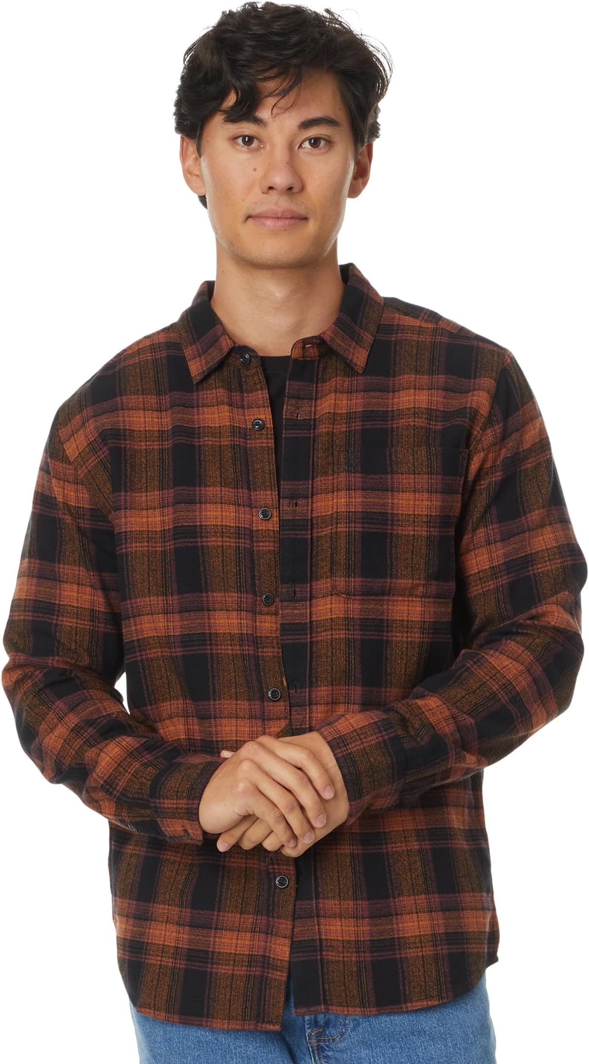 

Футболка Volcom Baystone Flannel Long Sleeve, черный