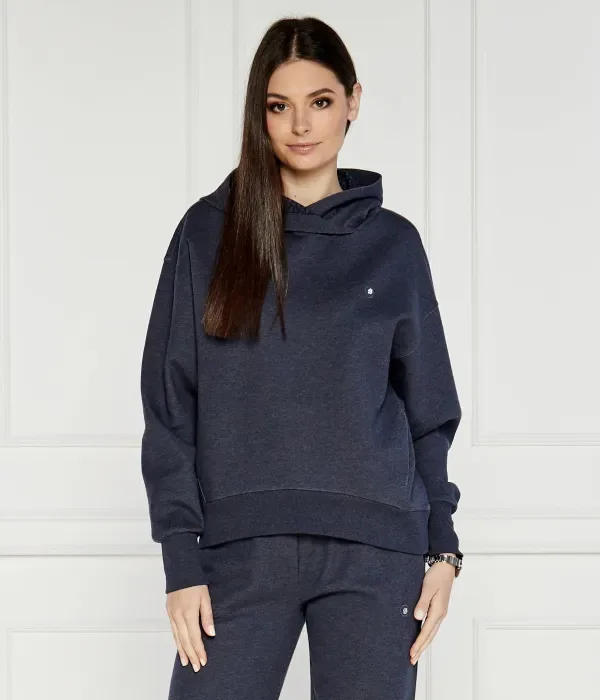 Толстовка Erkunden2 oversize fit Boss, темно-синий — фото 3