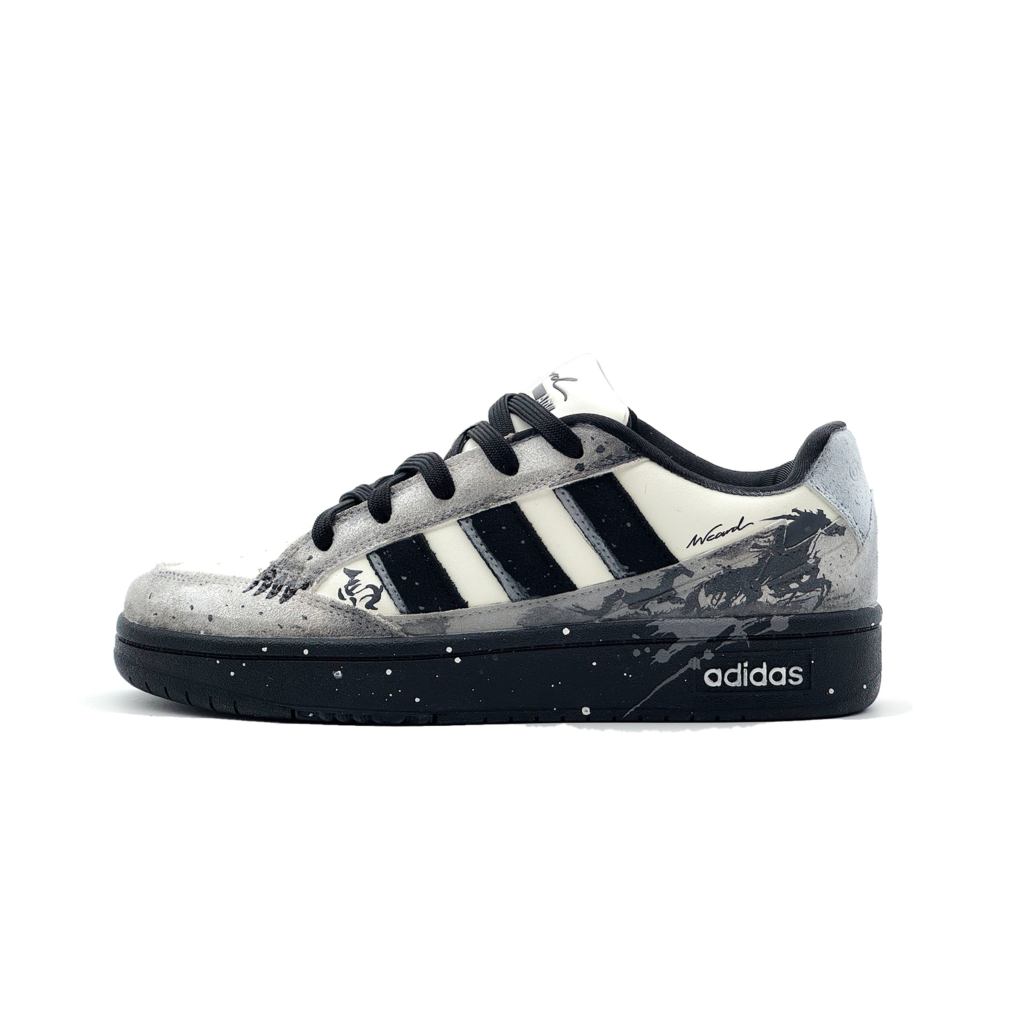 

WCARD ADV Qinghe Creative, Horse Year Limited, Ink Vanguard Coverage термостойкая устойчивая к истиранию низкая Adidas, ink splash серый