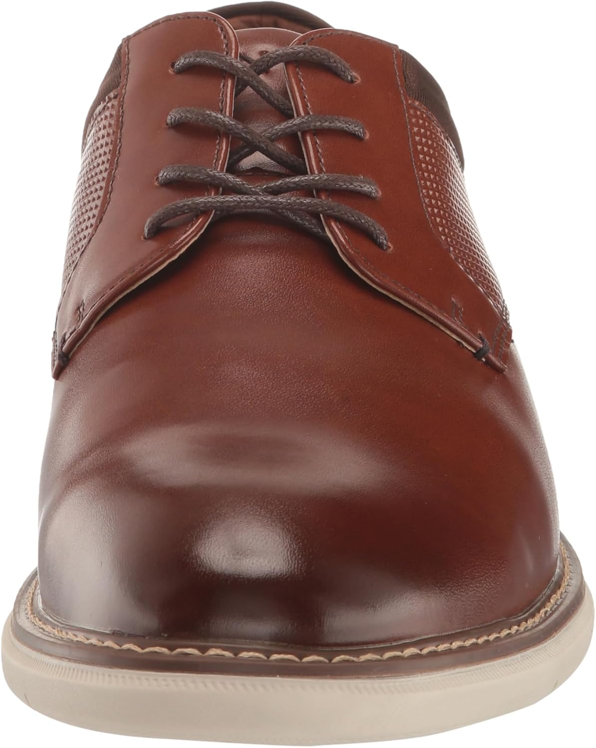 Мужские оксфорды Nunn Bush Chase с plain toe и современным шнуровкой, Cognac — фото 2