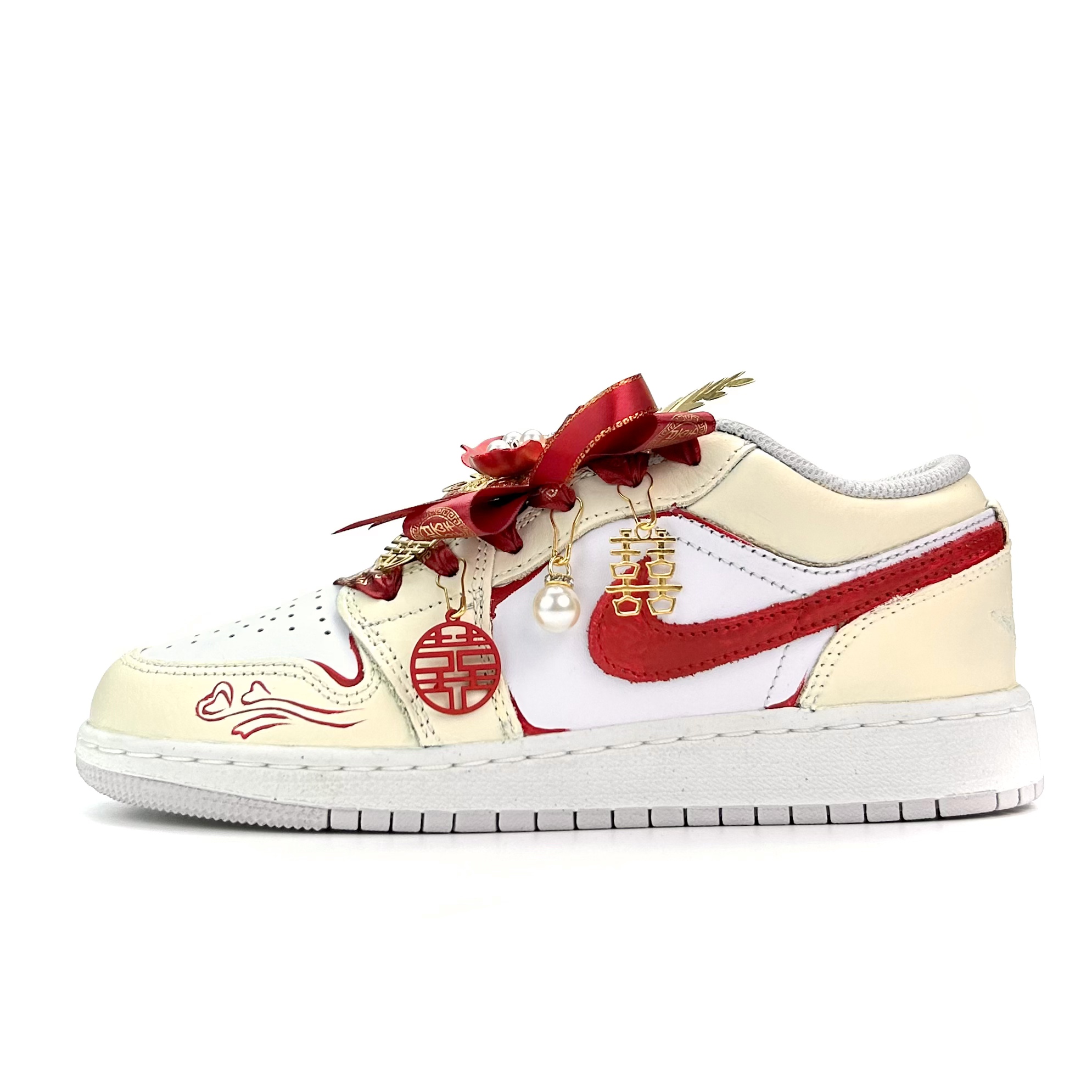 

Air 1 Ming Dynasty Forbidden City Cultural Creativity Небесный подарок Идеальная пара Устойчивый к истиранию Jordan, красный