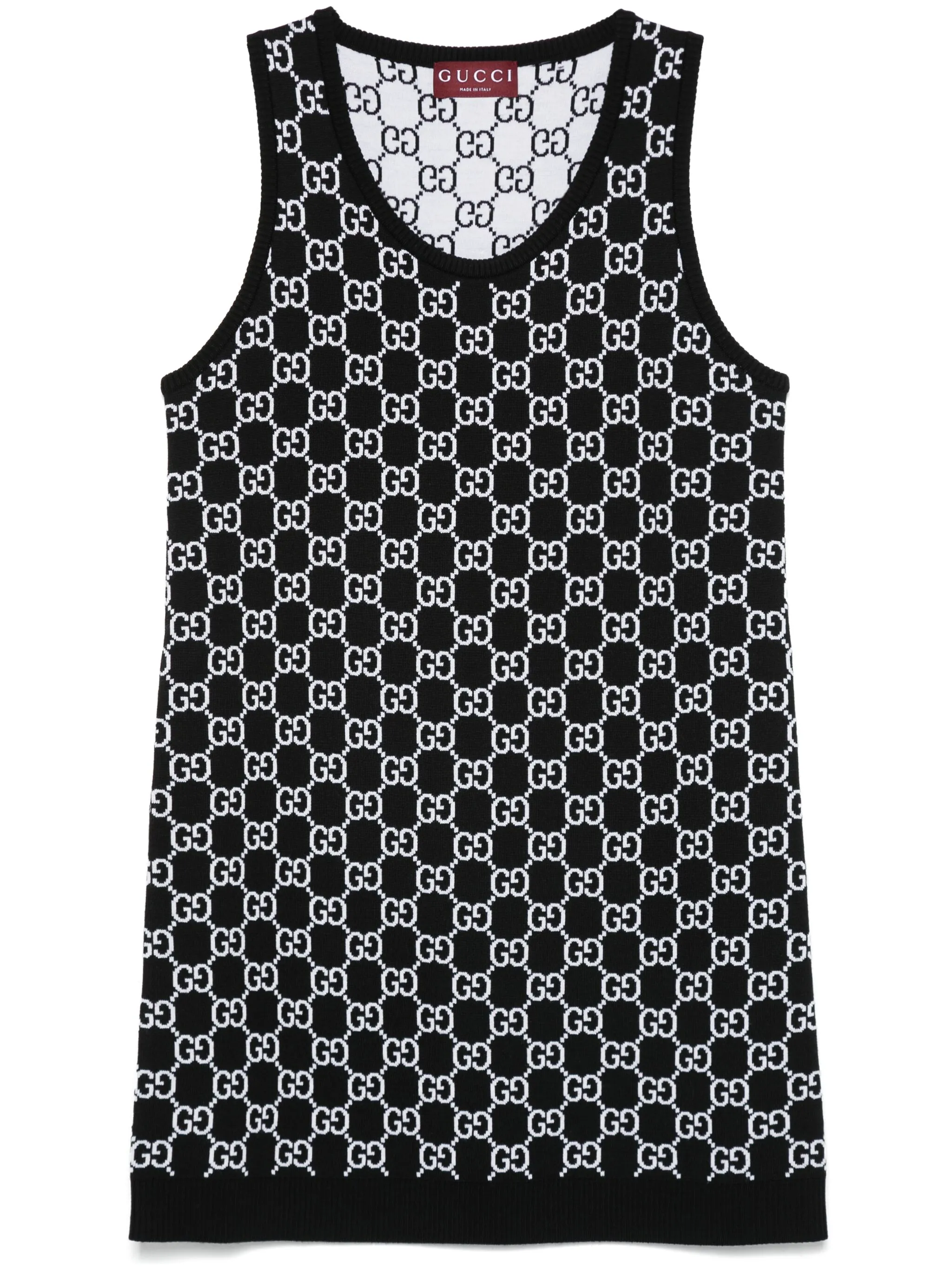 

Платье мини с узором GG Gucci, черный