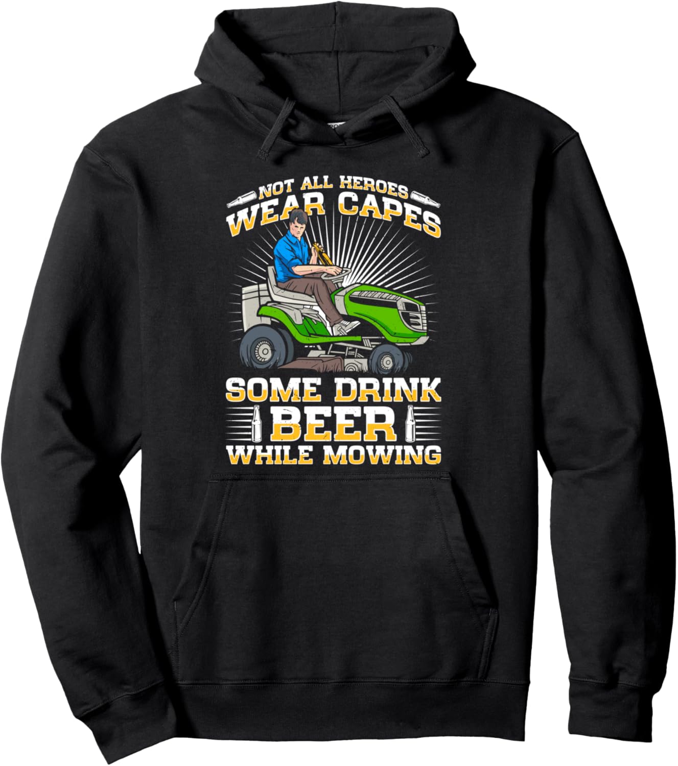 

Толстовка Lawnmower Lawnmower Gardener Beer Drinker, черный