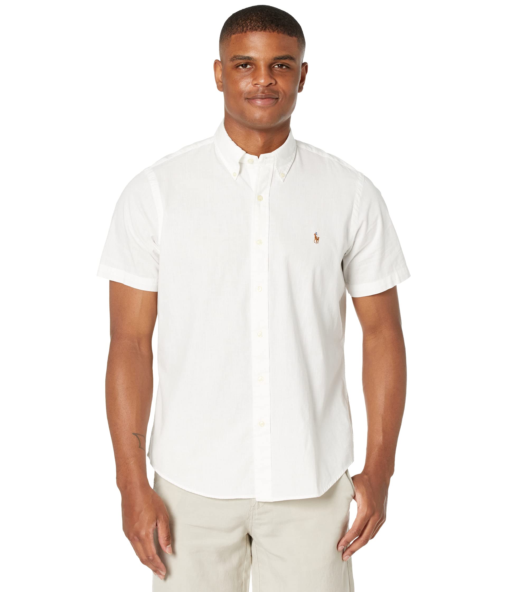 

Поло Polo Ralph Lauren Classic Fit Chambray Shirt, белый