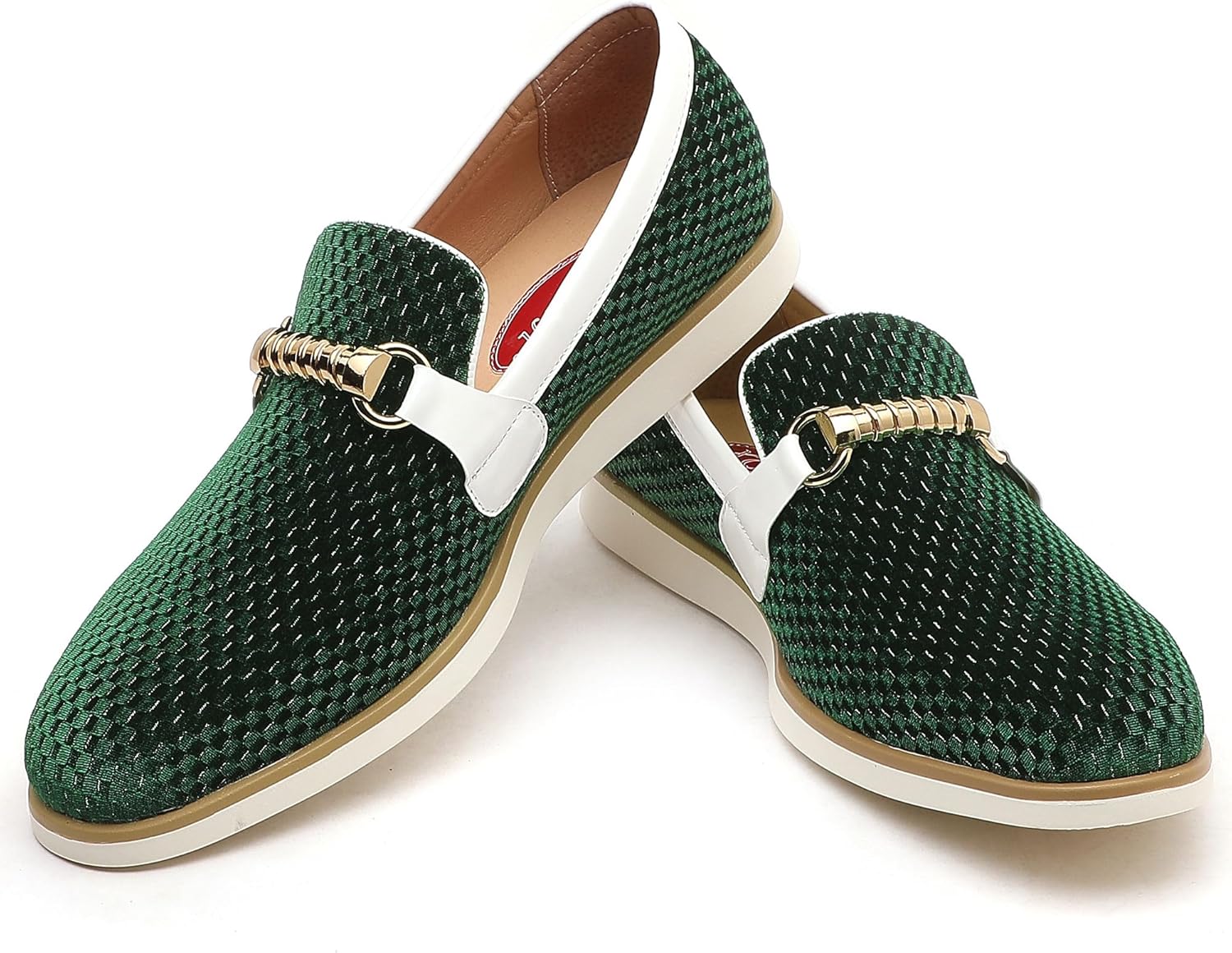 

Мужские повседневные лоферы и слипоны для ежедневных поездок, удобные хлопковые туфли, легкие, с нескользящей подошвой, пенни-туфли для мужчин Xqwfh, зеленый