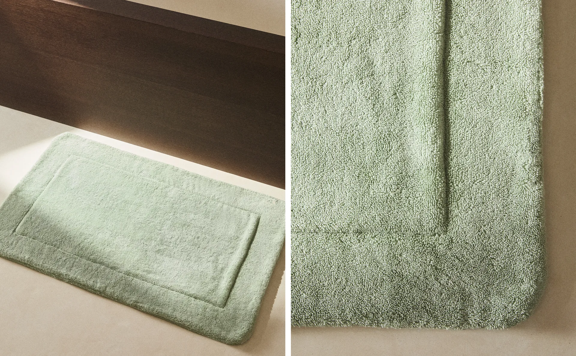 

Коврик для ванной с рамкой Zara Home, зеленый