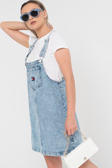 

Короткий джинсовый комбинезон Tommy Jeans, пастельно-синий