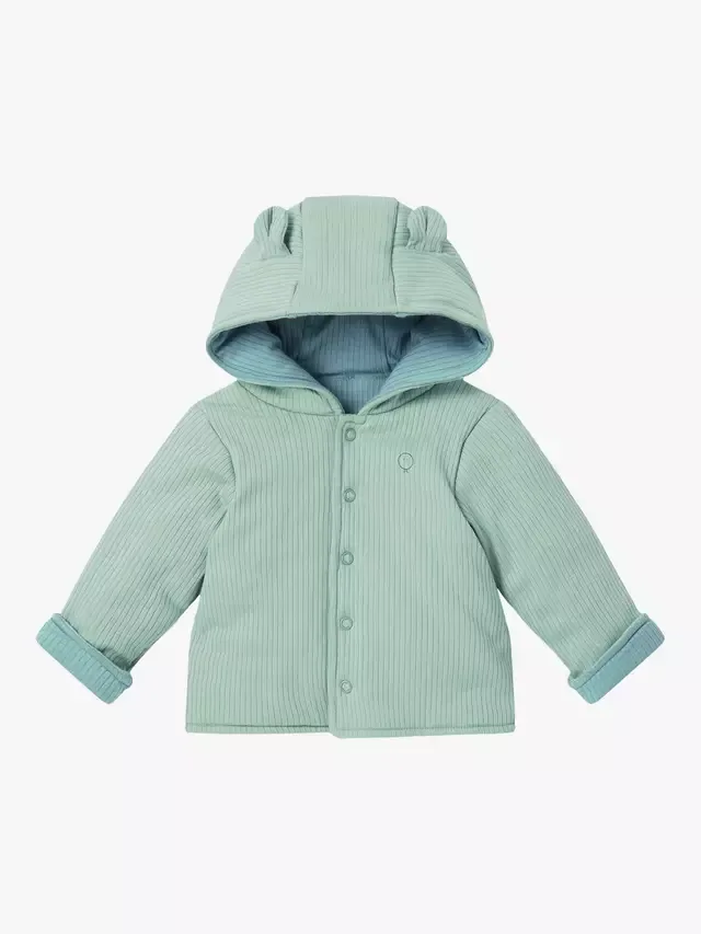 Двусторонняя ребристая куртка Baby, небесно-голубого и мятного цвета MORI — фото 3