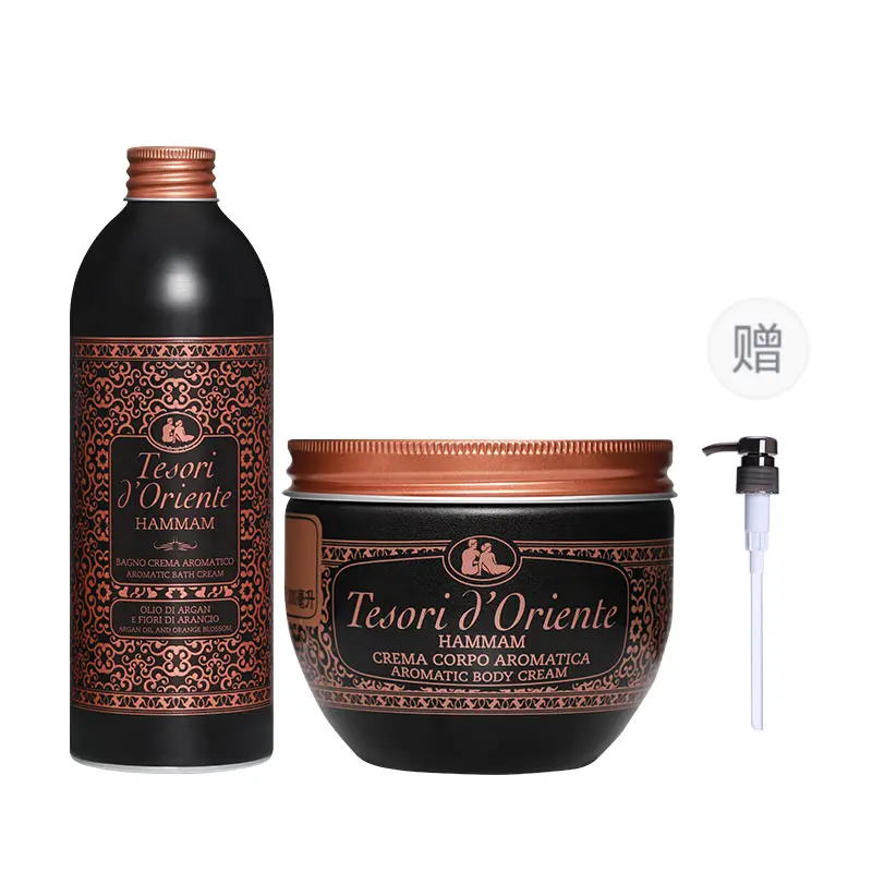 

Очищающий гель для тела и питательный защитный крем-лосьон набор 500мл+300мл Tesori D'Oriente