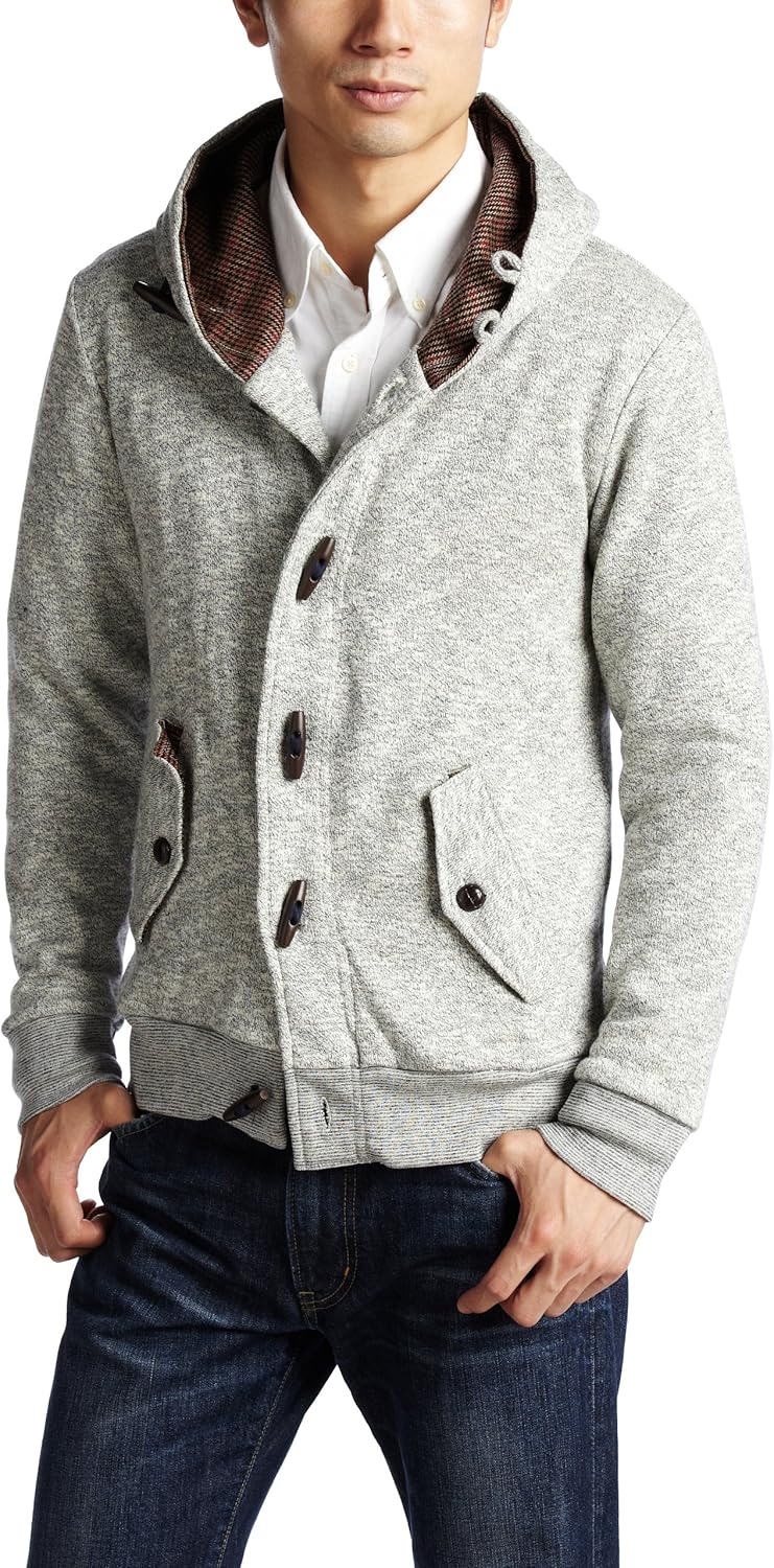 

Толстовка PINK PONC из грубого меланжевого флиса с подкладкой и застежкой на пуговицы Pincponc, серый