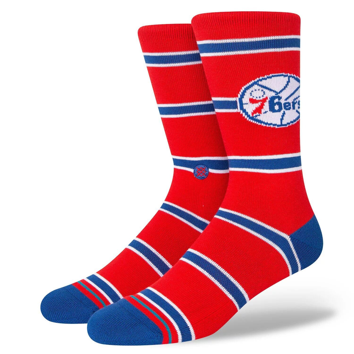 

Мужские носки с полосками из твердой древесины Stance Philadelphia 76ers Crew