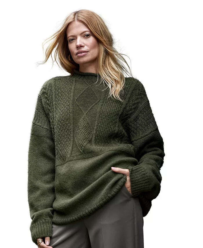 

Женский свитер Gansey из британской шерсти Celtic & Co., зеленый