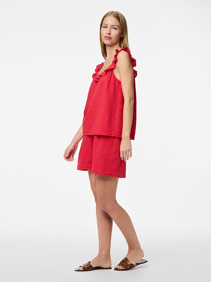 

Тканевые шорты Pieces, красный