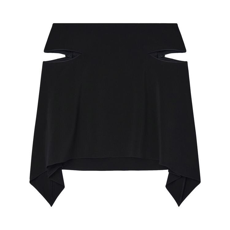 

Юбка Courrèges Zipped Pockets Crepe Jers Mini Skirt Black, черный