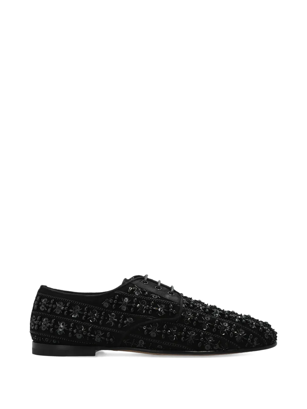 Украшенные кроссовки на шнуровке Dolce & Gabbana, черный