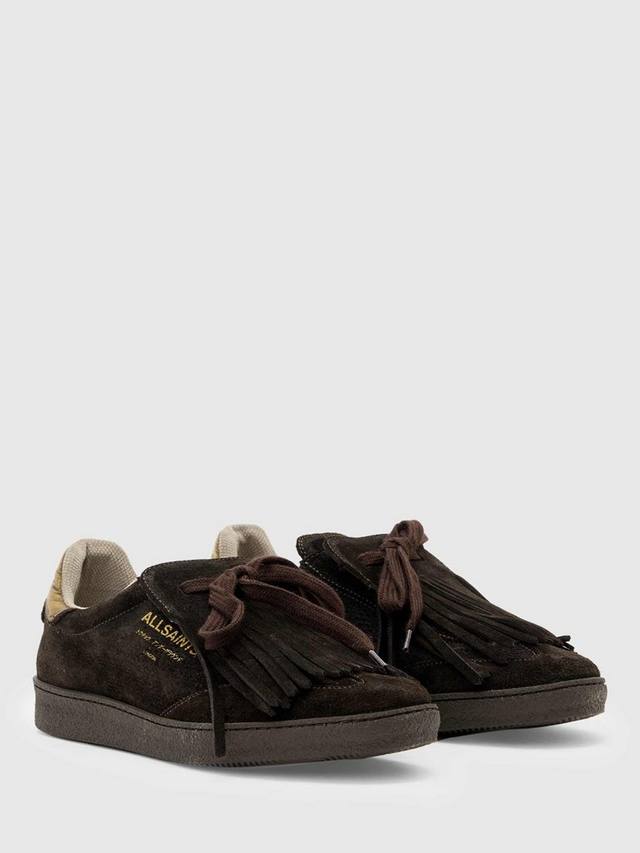 Thelma Fringe Suede модные кеды AllSaints, Bitter Brown — фото 4