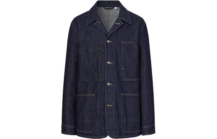 

UNIQLO Мужская джинсовая куртка, цвет Dark Blue