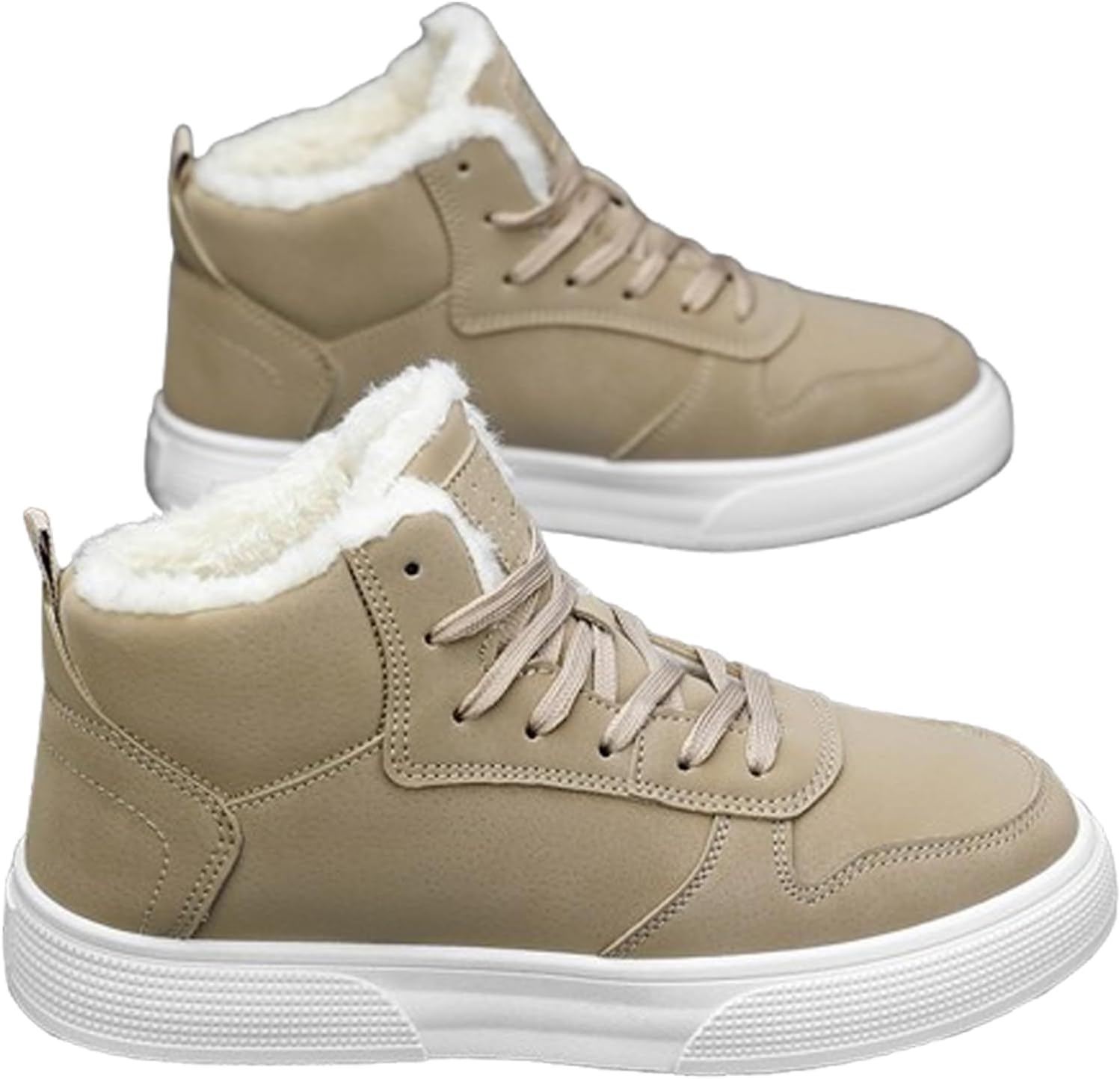 

Мужские зимние ботинки, теплые с флисовой подкладкой, противоскользящие для улицы Generic, хаки