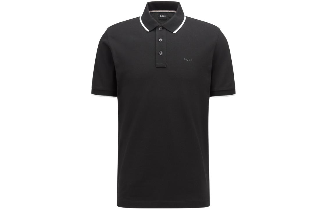 

HUGO BOSS Рубашка-поло мужская черная