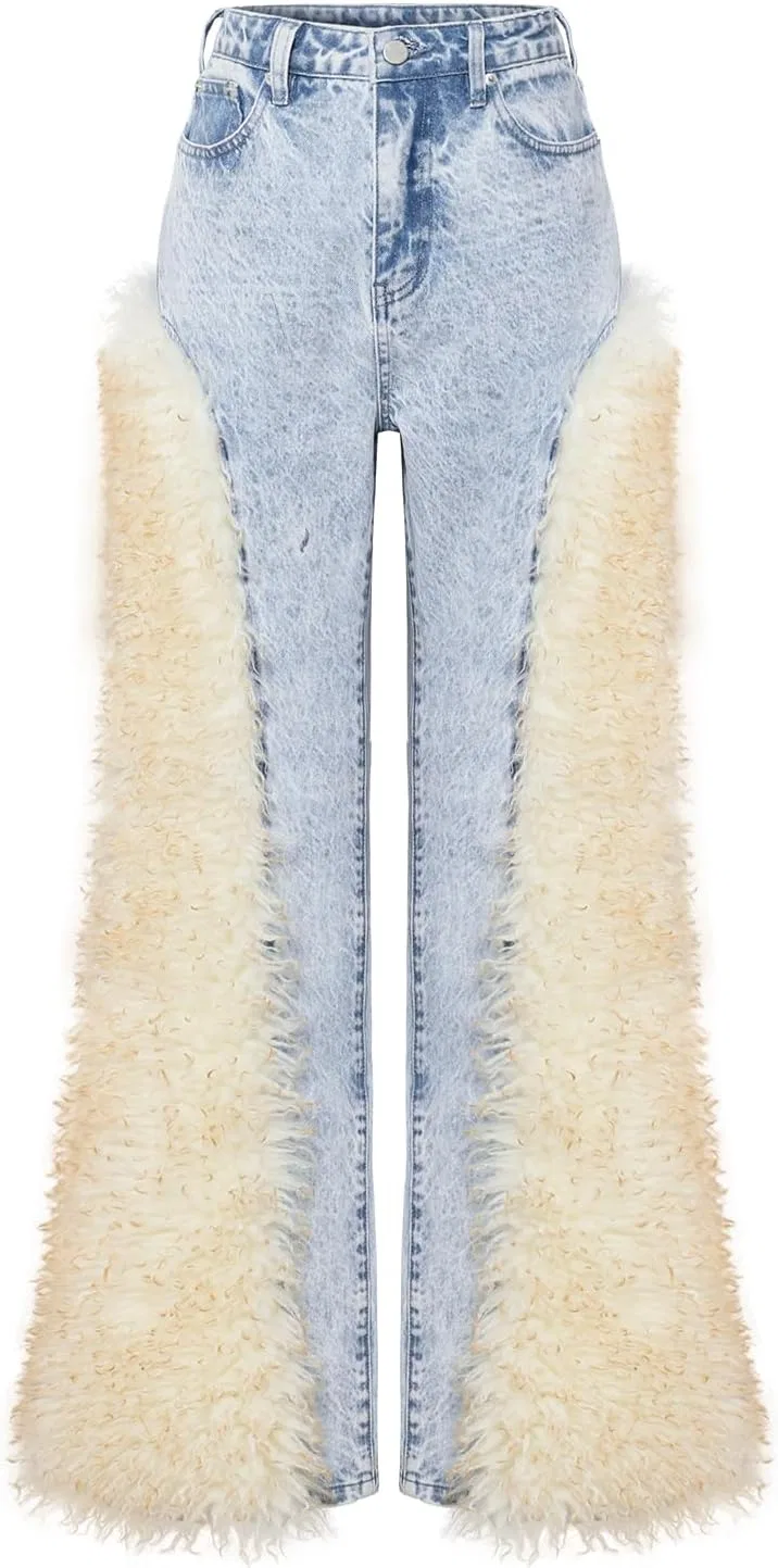 Джинсы с завышенной талией, джинсы, Light Blue