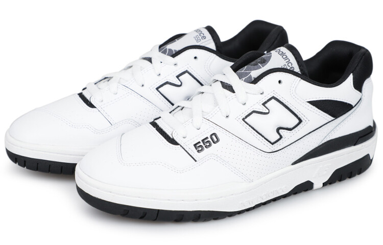 Кроссовки New Balance NB 550 Vintage Basketball Unisex, белый/черный — фото 3