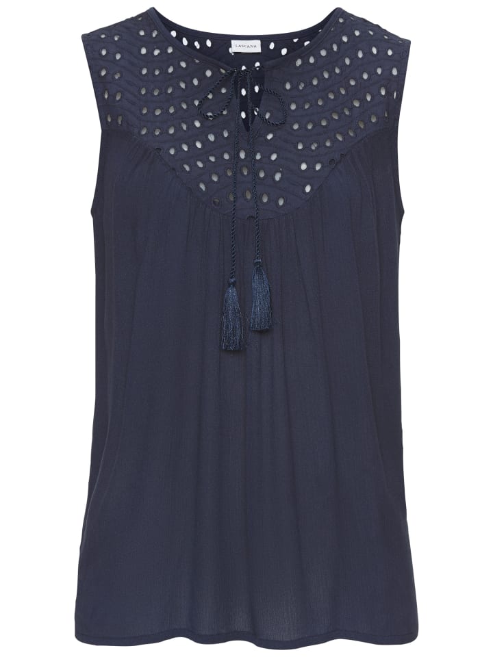 

Блузка LASCANA, темно-синий