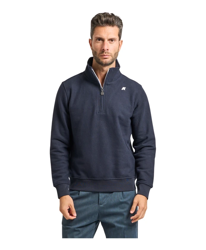 

Синий пуловер Finnick с застежкой-молнией до середины груди. K-Way, синий