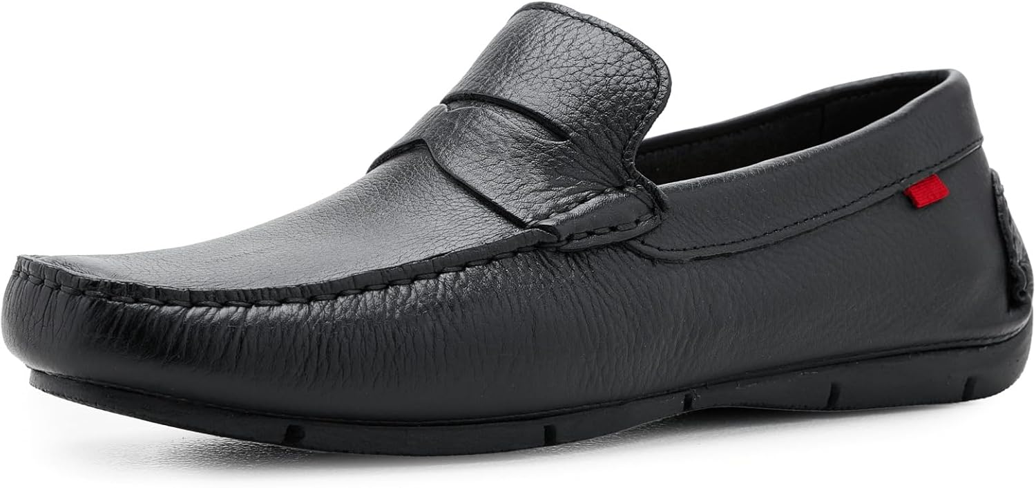 

Мужские лоферы, повседневные слипоны из кожи, классические пенни-лоферы Marc Joseph New York, черный