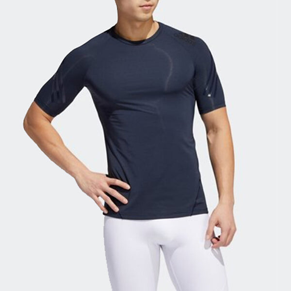 Футболка Adidas Training Sports Round Neck Short Sleeve 'Legendary Blue', синий — фото 3