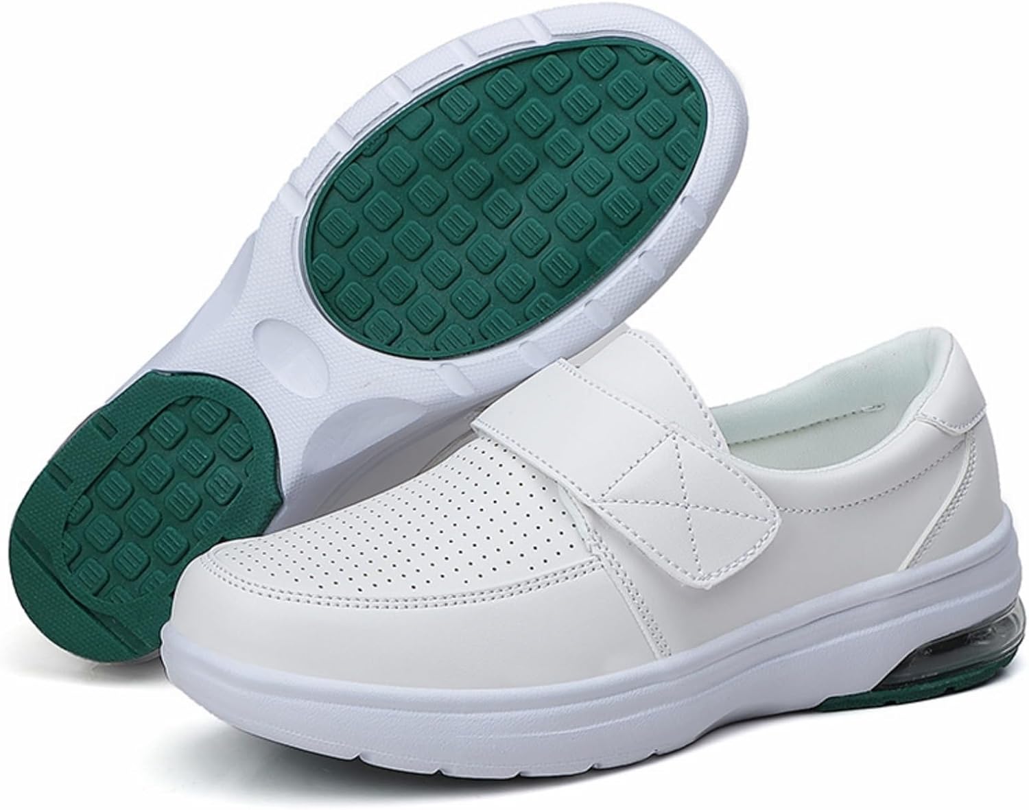 

Женские медицинские кроссовки для работы, спортивные ортопедические кроссовки, комфортные, дышащие, противоскользящие туфли, обувь для улицы и бега, лоферы с устойчивой подошвой Generic, белый