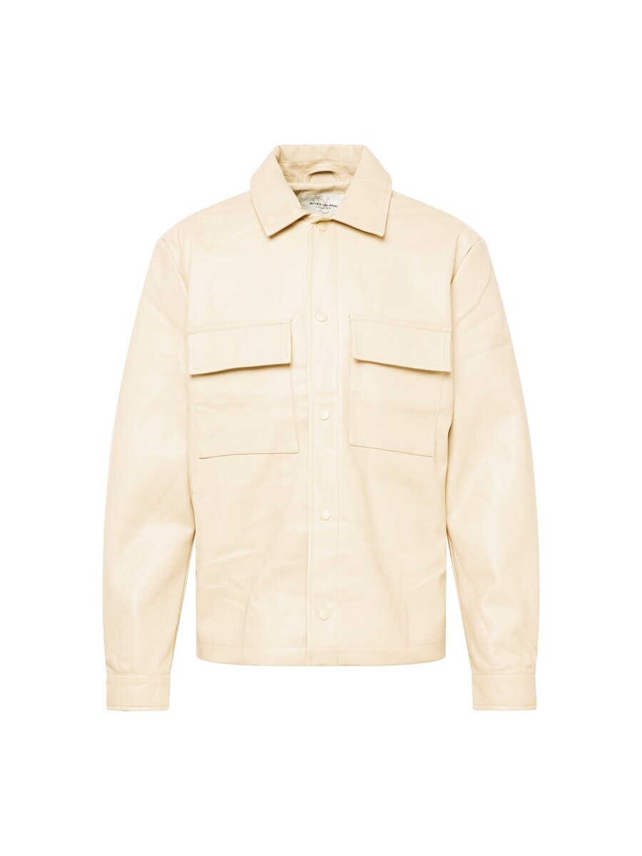 

Кожаная куртка River Island Between-Season Jacket, кремовый