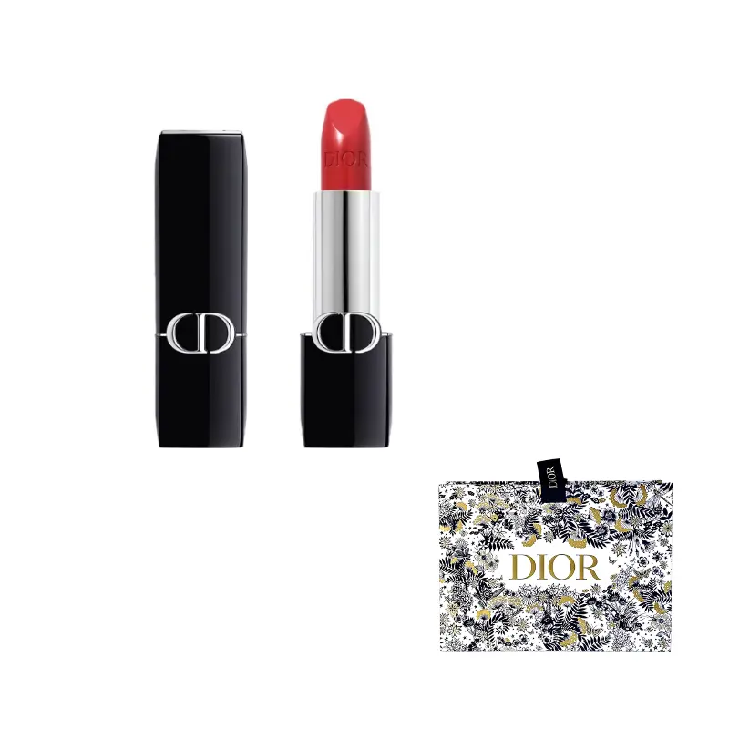 

Новая версия Rouge Blue Gold помада для губ сатиновый блеск сияющий цвет лица питательная 3,5 г DIOR, Rendez Vous Date, розовый Sweet Tea