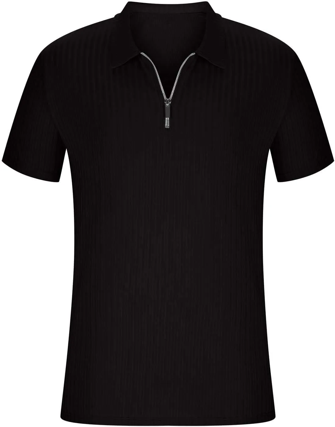 

Muscularfit летняя рубашка-поло с коротким рукавом, рифленая, свободного кроя