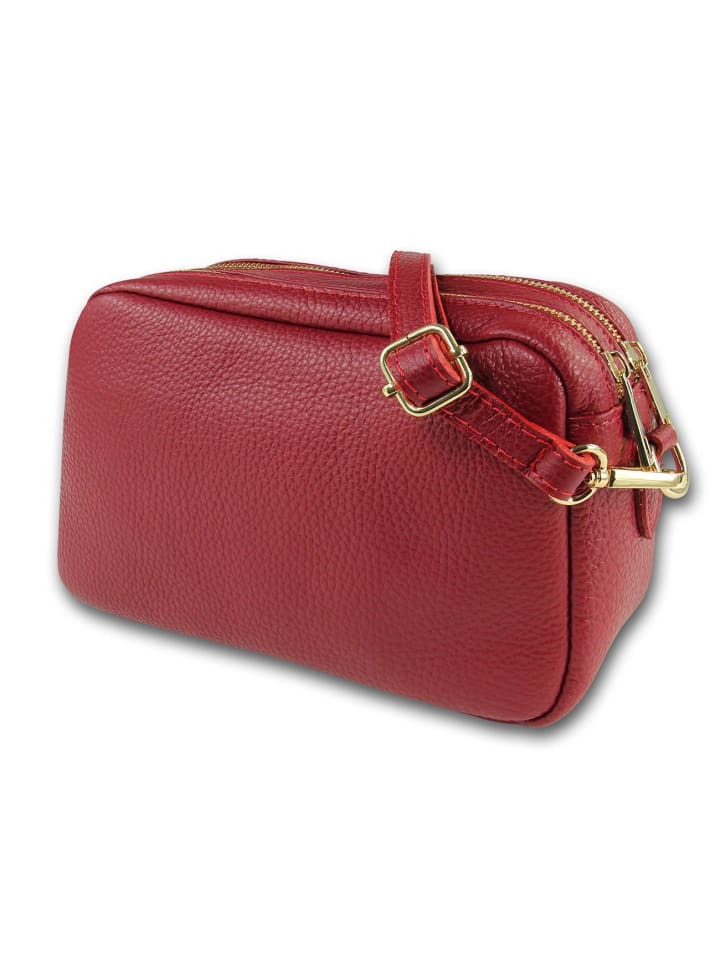 

Кожаная сумка через плечо Toscanto, красная, примерно 22 см Toscanto
